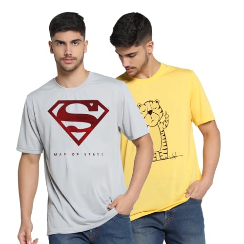 Image of INKKR Printed Round Neck T-Shirt Combos for Men