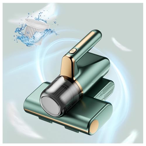 BesBet Aspirador De Acaros Colchon, Elimina El 99,9% De AléRgenos Y áCaros del Polvo Antiacaros VibracióN De Alta Frecuencia, IluminacióN Ultravioleta Aspiradora Antiacaros,Green