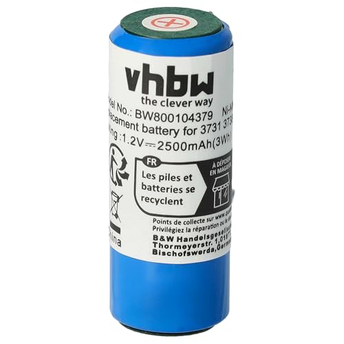 vhbw Batterie Brosse à dent électrique (2500mAh, 1,2V, NiMH) Compatible avec Braun Oral-B Sensitive, Sonic Complete, TriZone