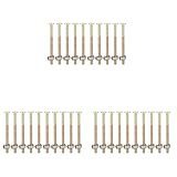 30 PZ 80mm Bulloni Strutturali a Testa Piatta per Mobili con Esagono Incassato Viti Strutturali in Acciaio Al Carbonio Zincato Set di Bulloni e Dadi per Tavole di Legno Piani di