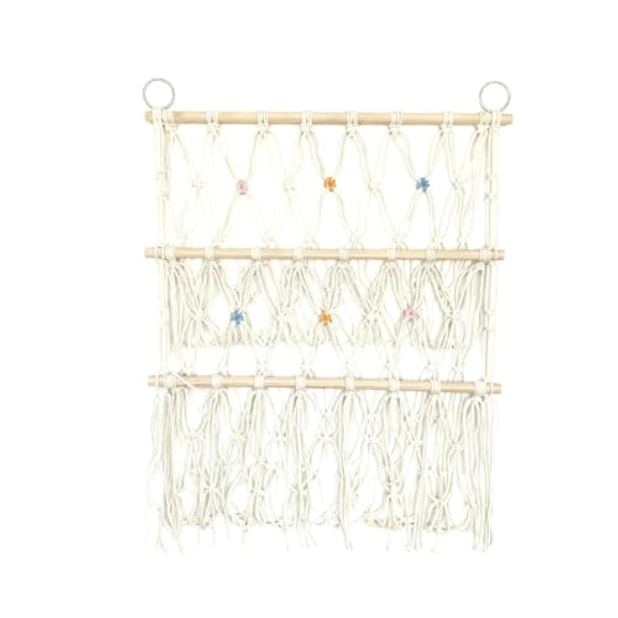 2-Tier Hanging Net for Stuffed Animal Storage and Books