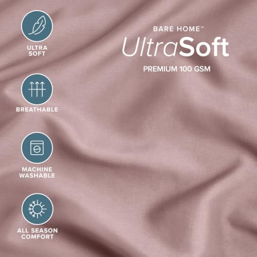 Image of Bare Home Pillowcases Envelope (Toddler Set of 2, Mauve)