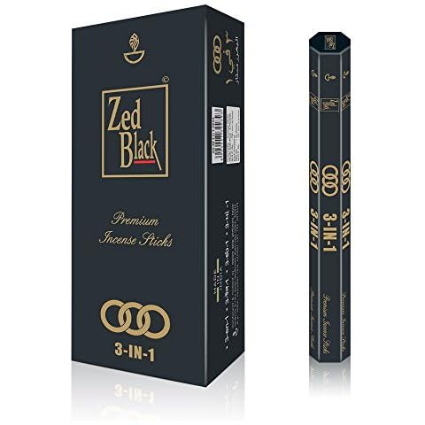 Zed Black 3-in-1 Incense Sticks- 3 Pleasant Aromas -Premium Long Lasting 90 Natural Incense Fragrance Sticks-Pack of 6(15 Per Box) Aroma Incense Sticks Cover