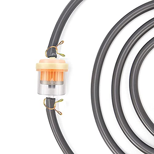 Filtre Essence Moto - Universel Filtre Essence Tondeuse 4 Pièces Filtre Carburant 5mm + 3 M Conduite de Carburant + 10 Pièces Collier de Serrage pour Voiture, Moto, Tondeuses à Gazon - Image 5