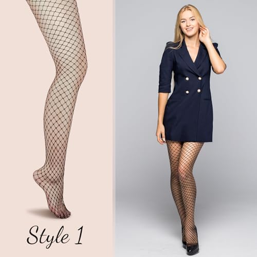 Geyoga 4 Pcs Halloween Fishnet Tights Spiderweb Tights Goth Skull Fishnet Stocking for Women(Star, Moon)3