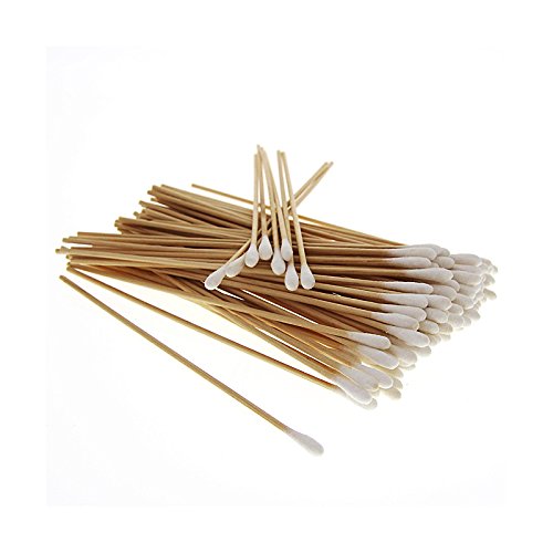 100x 23 cm (groß) Watteträger, Kosmetex Wattestäbchen, Holzstab mit Wattekopf, 100x 23 cm