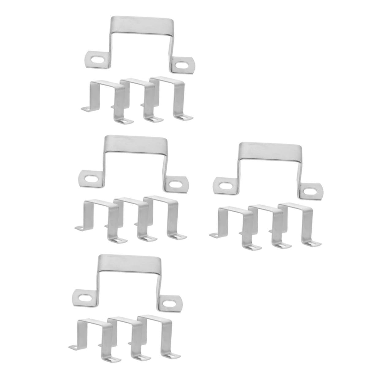 Angoily 16pièces Support De Tube Acier Inoxydable u Lot De Fixation Et Sécurisée Pour Connexion De Tuyaux Compatible Avec Différents Types De Tubes Installation Facile Et Stable