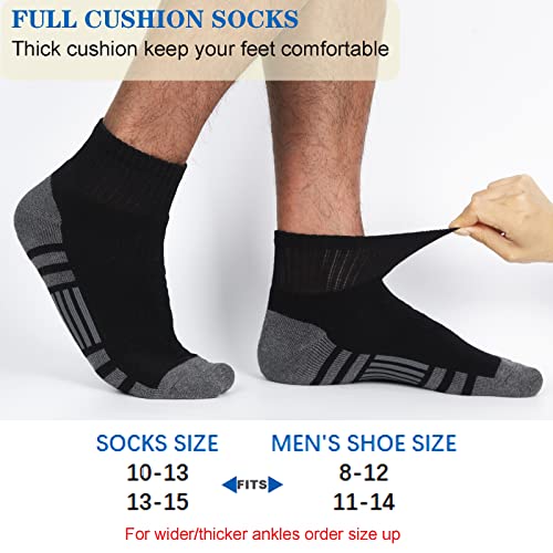 Athlemo 4 Pack Multi Performance Cushioned Bamboo Athletic Socks For Men Ankle Socks Outdoor Trekking, Running, Hiking #TOP6