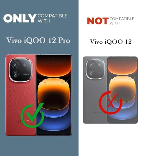 Image of Jkobi Back Cover Case for Vivo iQOO 12 Pro (Shockproof with Polycarbonate Clear Panel | Professional Black)