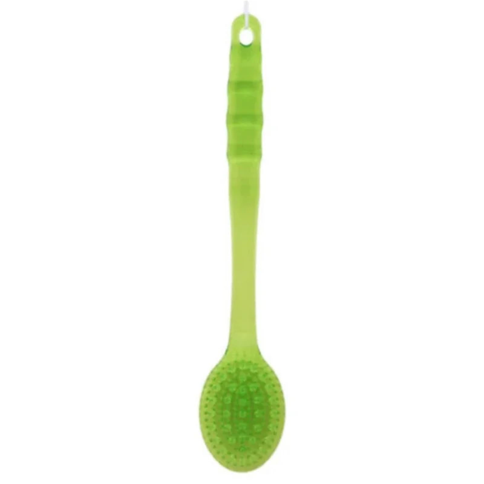 Spazzole da Bagno 2 spazzole da Bagno con Manico Lungo, spazzole esfolianti for Bagno, Scrub for Il Corpo, spazzole for Massaggio alla Schiena per Il Bagno(Green)