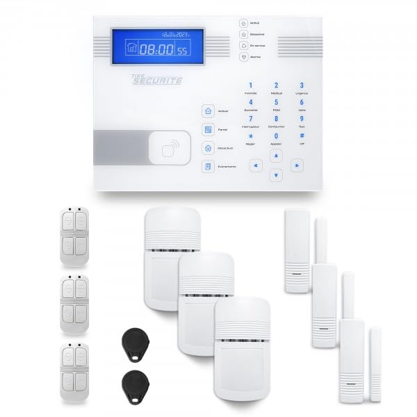 SHBi - Alarma inalámbrica para casa (3 a 4 piezas, movimiento e intrusión, con módulo GSM