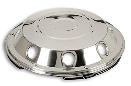 2 copricerchi in acciaio inox da 17,5, bombati