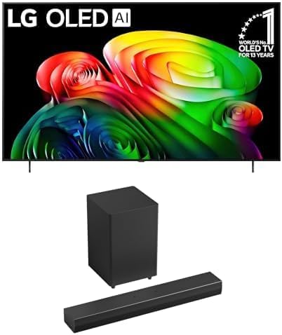 77" LG OLED AI 4K B6 Series Smart TV + LG S30A 2.1-Channel S…