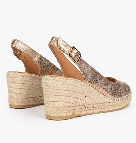 Kanna Damen Ania Keilsandale, Silber, 40 EU - 4