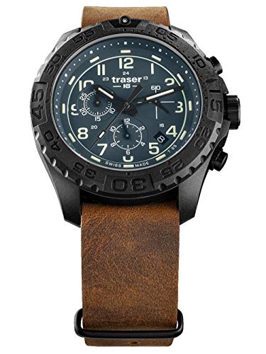 Preisvergleich Produktbild Traser Herren Analog Quarz Uhr mit Leder Armband 109049