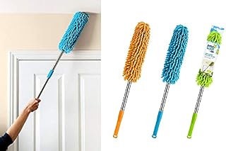 VTL® EXTENDABLE Chenille Microfibre Duster Easy Reach Telescopic 60 - 102 cm Long - Colour Sent at Random