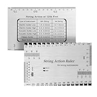 Precision Setup for String Instruments: achieve flawless neck relief, string height, and bridge adjustments effortlessly with our string gauge ruler, ideal for guitars, basses, mandolins, and banjos. High-Quality Stainless Steel Construction: crafted...