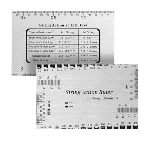 2 PCS Guitar String Action Gauge Set Tool