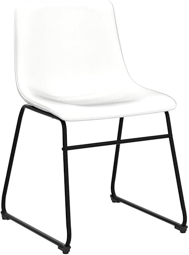 Miniatura 5 de PUKAMI Sillas de comedor, sillas de comedor de piel sintética, juego de 2, sillas de cocina y comedor de 18 pulgadas, modernas sillas de comedor sin