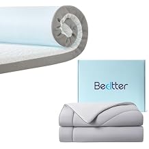 Cooling Bedding Set Queen, Cooling Comforter Full/Queen 90x90 with 3 Inch Queen Gel Memory Foam Mattress Topper, Ice Silk Breathable, Pressure Relief, for Hot Sleepers