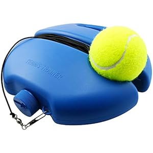 Tennis Trainer Equipment Rebound Practice Training Tool Solo Tennis Self-Study Accessories with 2PCS Balls for Beginners Yellow