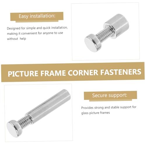 Image of Amosfun 6Set Photo Frame Brackets Mounting Screws Easy Installation Hanging Hardware for Signs Pictures and Displays Stable Support for Home and Office Use