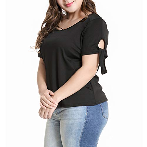 menolana Camiseta para Mulheres com Gola Larga Folgada de Verão, XL 2XL 3XL 4XL 5XL - 2XL