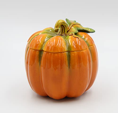 Cosmos 10365 Fine Ceramic Pumpkin Box, 6-1/8-Inch Orange #TOP1