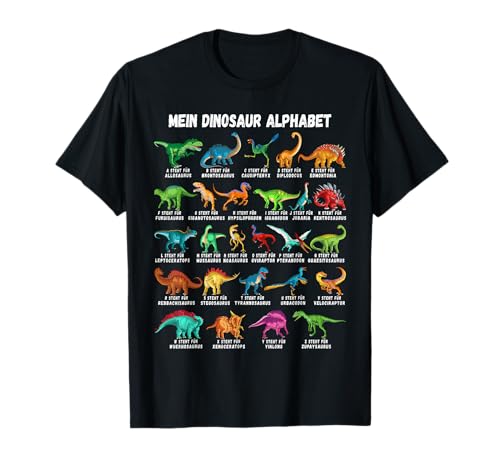 Dinosaurier-Arten Alphabet A-Z Dino ABC T-Rex...