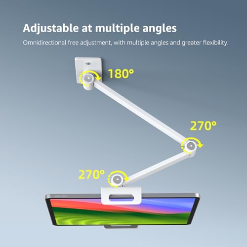 Brazo de montaje en pared para tableta y iPad de aluminio ajustable BEWISER 7