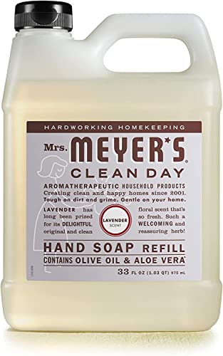 Image of Mrs. MEYER'S Liquid Hand Soap New Everyday 6 Scent Variety Pack Refills, 1 Rainwater, 1 Oat Blossom, 1 Plumberry, 1 basil, 1 lavender, 1 Lemon Verbena, 1 CT