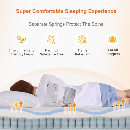 Image of ESHINE Twin XL Adjustable Bed Frame with 12 inch Mattress, Zero Gravity | Memory Foam Hybrid Mattress(Medium), Bluetooth APP Control, Wireless Remote, Head and Foot Incline, 2000 Series