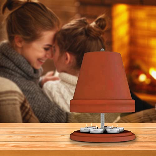 Double-Walled Tea Light Oven Ceramic Radiator Heat Tea Light Stove Candle Heater For Up To 4-6 Tealight Fireplace Tealight Heater Garden Patio Terrace Oven Candle Heating #TOP4