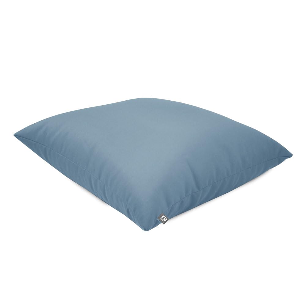 rucomfy Beanbags Square Floor Cushion Large Adult Indoor/Outdoor Bean Bag - Use As Pillow or Chair - Water Resistant and Durable - L70cm x W70cm (Seafoam Blue) โ image 1