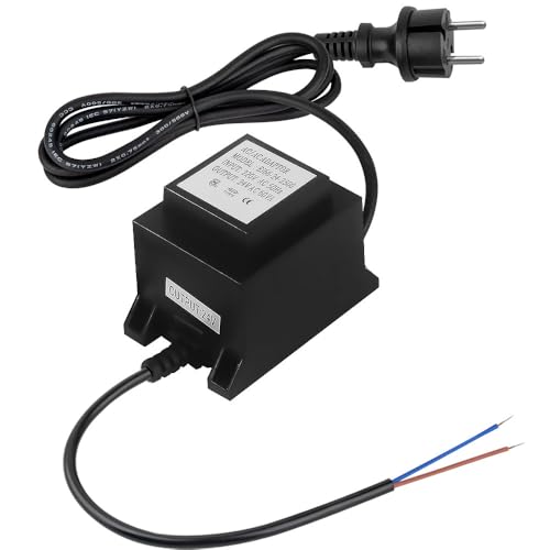 Vmxlso LED Trafo 24V Netzteil, AC/AC 50w Netzteil 24V, Außen Steckernetzteil Transformator IP68, LED Trafo mit Stecker, 24 Volt für Led-Beleuchtung, Teichpumpen