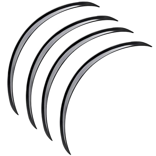 AUTOXBERT 4PCS Universal Black Car Truck Wheel Fender Flares Eyebrow Arches Cover Replaces,Car Fender Flares Extra Wheel Arches Cover Protector Trim Lips