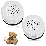 Gainsten 2PCS Voice Recorder for Teddy 60 Second Mini Talking Tins Recorder Compact Button Sound Box Recordable Voice Device Personalized Gifts for Boys Girls for Plush Toys Doll Small Stuffed Animal