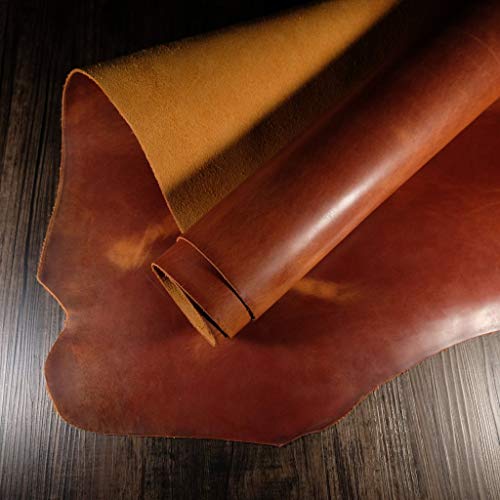 The Tannery Finished Full Grain Buffalo Genuine Leather Hides Crafts | Home Decor Leather Crafts Tooling Sewing Hobby Workshop Crafting Leather Hides Tan 12X12 #TOP1