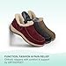 Orthofeet Women's Orthopedic Bordeaux Leather Lorin Hands-Free Slipper, Size 9 Wide