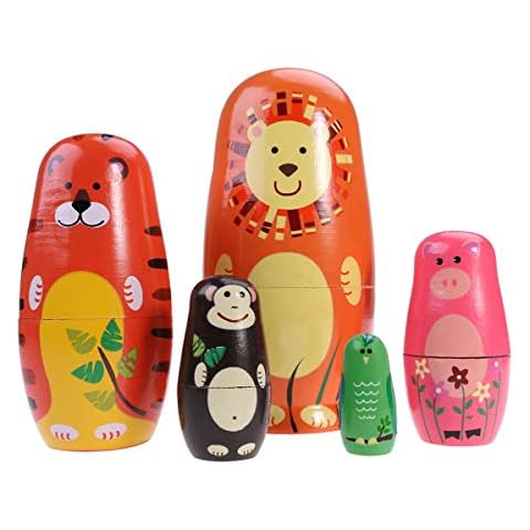 JOINPAYA 5PCS Cute Animal Nesting Dolls Cover