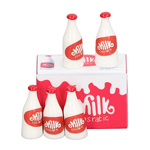Bouteilles de lait miniatures pour maison de poupée : lot de 8 pour combler vos décors vides