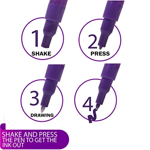 Mattkane 20 Pack Glass/ Wood Paint Acrylic Marker 0.7Mm Extra-Fine Colors For Drawing Diy, Metal, Stone, Plastic, Paper, Shoes, Clothes #TOP3