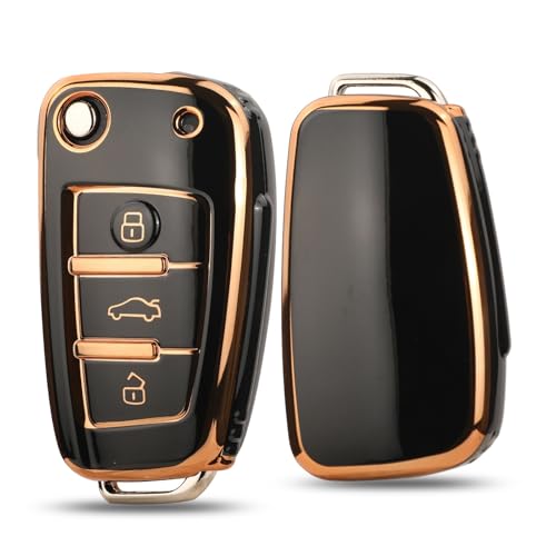 Coque de clé Audi en TPU antichoc étui 3 boutons ajustement parfait - 2