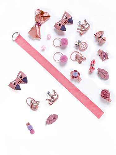 18pc Hair Accessories Combo Set, Clips & Ponytail Holders