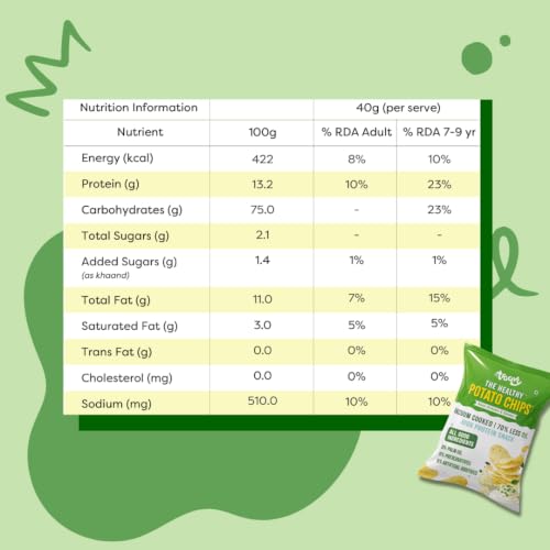 Image of Troovy Healthy Potato Chips | Vacuum Cooked Snacks | 70% Less Oil | No Palm Oil, No Added Preservatives | Made with Real Ingredients (Cream & Onion)