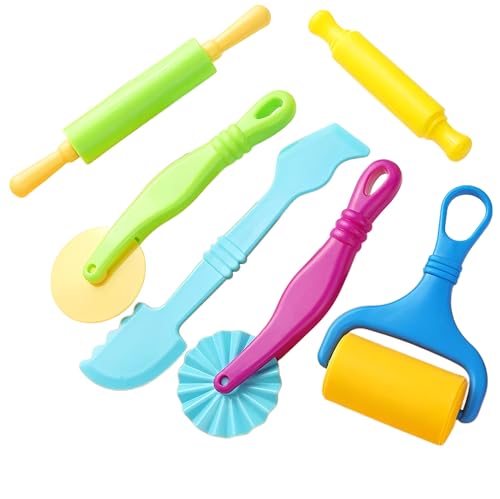 MAGIKON Dough Tool Set 6Pcs Kids Modeling Clay Accessories