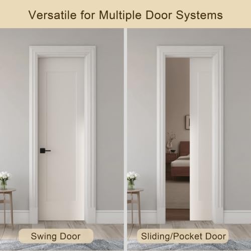 Image of BARNSMITH 24x84 in 1-Panel White Primed Molded Door Slab, Shaker Style Paintable Hollow Core Interior Door Panel, for Pocket, Swing, Sliding Door, Durable and Lightweight, No Assembly Required