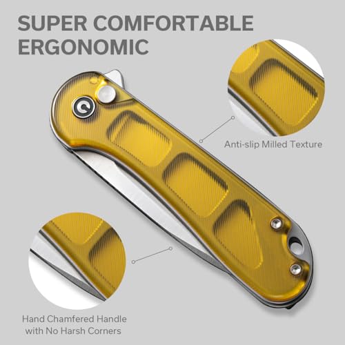Image of CIVIVI Elementum II Pocket Knife, Utility Knife with 2.96 inch Nitro-V Blade Ultem Handle for Camping Fishing Hunting C18062P-7