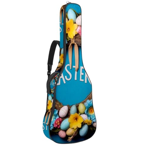 Sac de transport pour guitare étanche avec couche de protection antichoc bleue