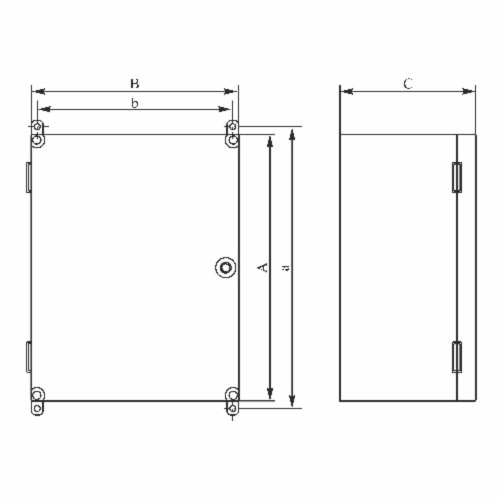 ELEKTRO-PLAST Schaltschrank mit Schloss UNI-1 Verteilerschrank 400x300x160 mm Industriegehäuse Leergehäuse Schaltkasten 43.1 IP65 5719, Grau